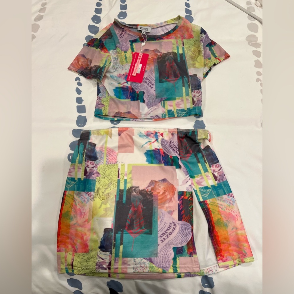 Colorful Graphic Two-Piece Set